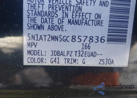 2016 Nissan Rogue S from USA, damaged, VIN 5N1AT2MN5GC857836